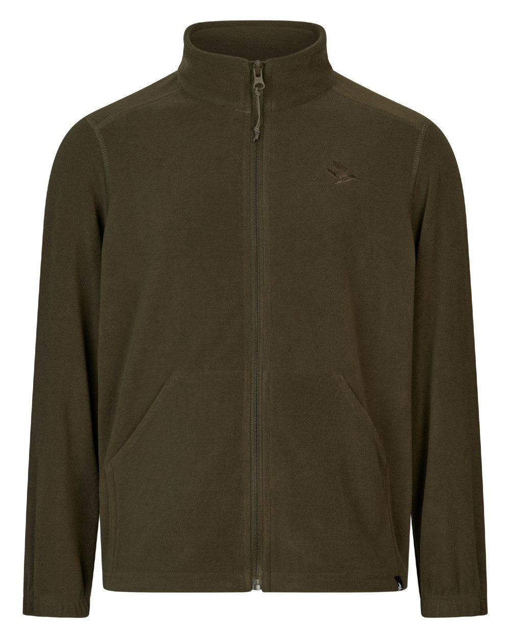 Pine Green Coloured Seeland Childrens Benjamin Fleece on white background #colour_pine-green