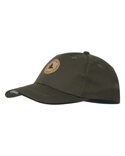 Pine Green coloured Seeland Childrens Skarn LED Junior Cap on white background #colour_pine-green