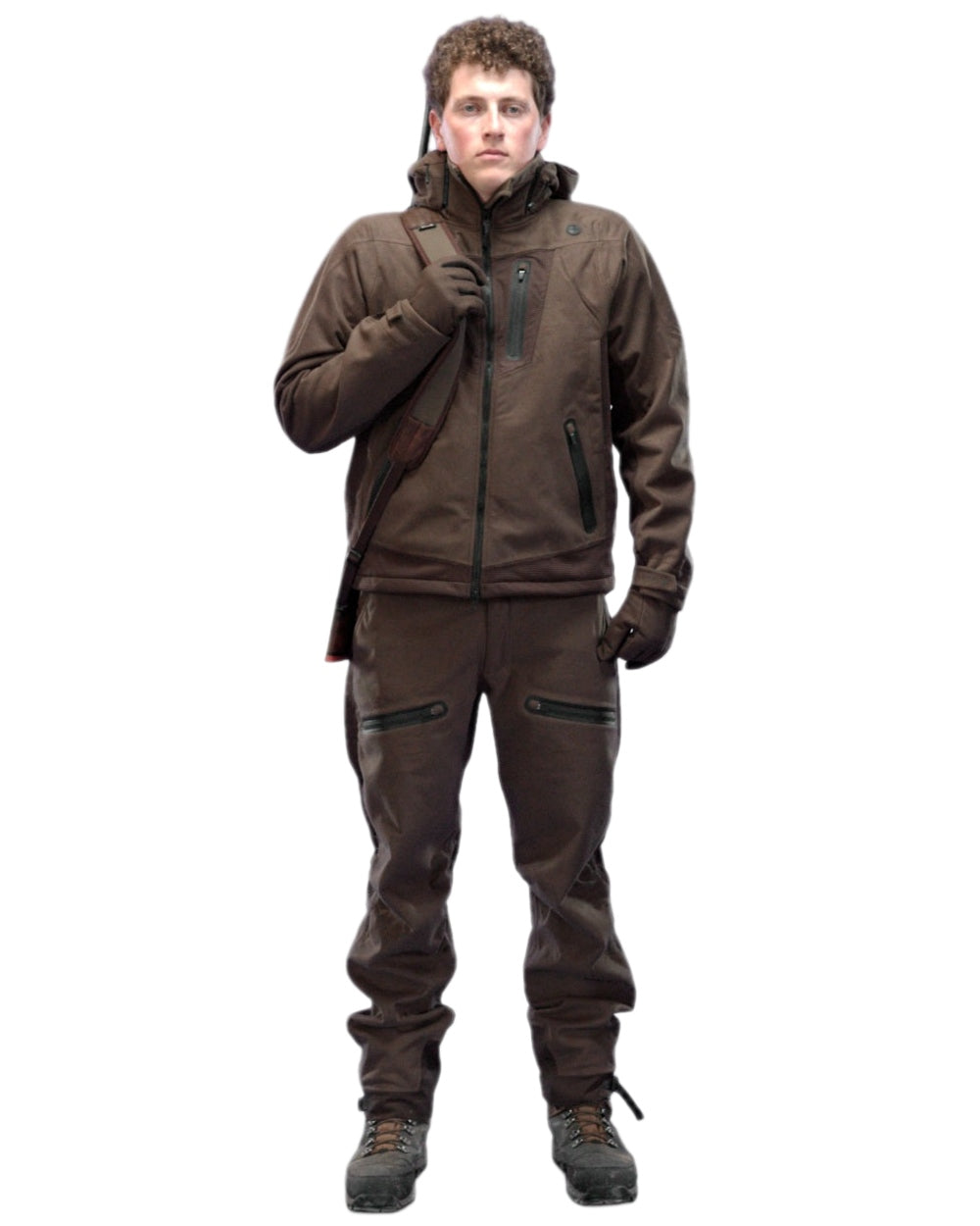 Pine Green Coloured Seeland Climate Hybrid Jacket on white background #colour_pine-green