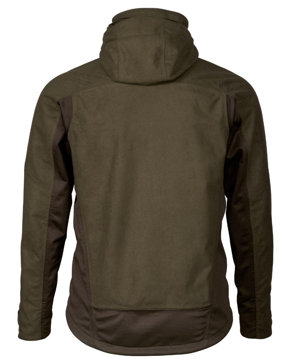 Pine Green Coloured Seeland Climate Hybrid Jacket on white background #colour_pine-green