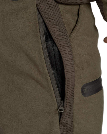 Pine Green Coloured Seeland Climate Hybrid Waterproof Trousers on white background #colour_pine-green