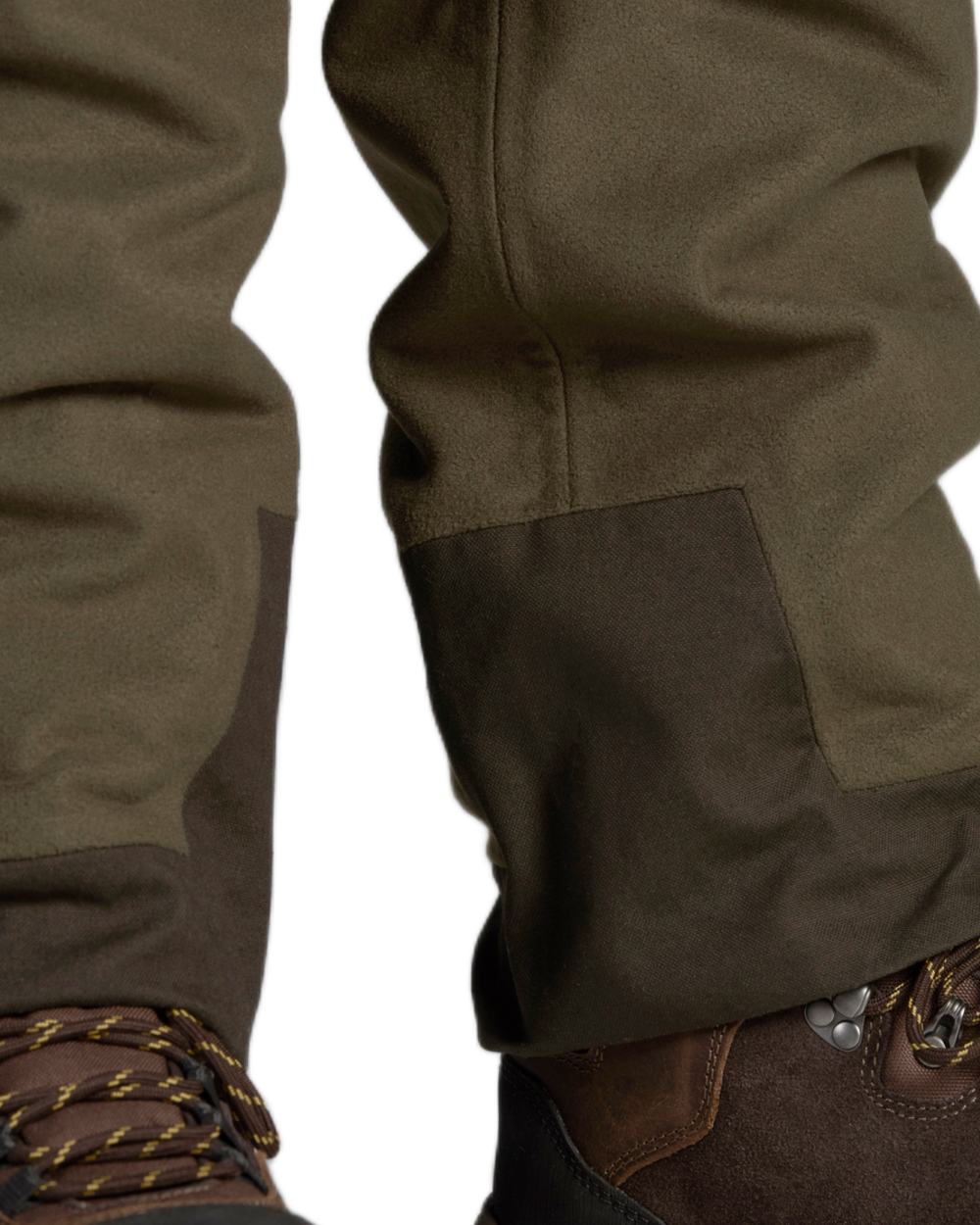 Pine Green Coloured Seeland Climate Hybrid Waterproof Trousers on white background #colour_pine-green