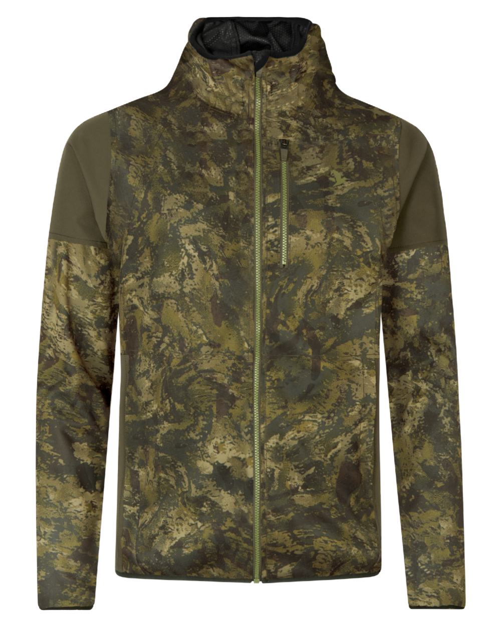 InVis Green Coloured Seeland Cross Windbeater Jacket on White background #colour_invis-green