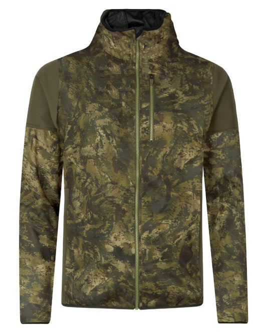 InVis Green Coloured Seeland Cross Windbeater Jacket on White background #colour_invis-green