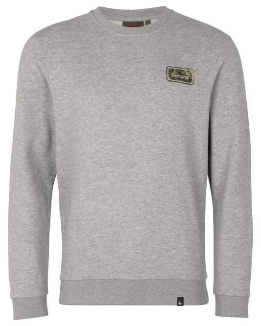 Dark Grey Melange Coloured Seeland Cryo Sweatshirt on white background #colour_dark-grey-melange