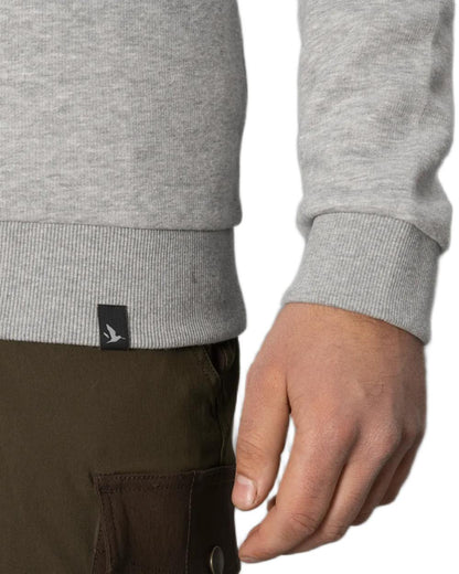 Dark Grey Melange Coloured Seeland Cryo Sweatshirt on white background #colour_dark-grey-melange