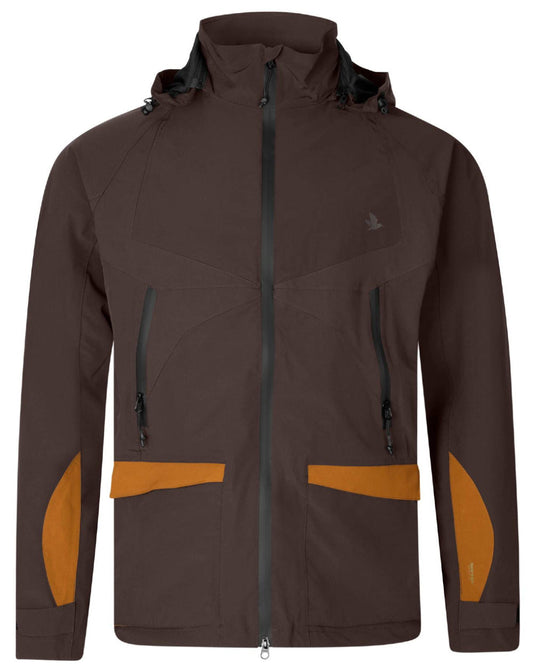Dark Brown Coloured Seeland Dog Active Jacket on white background #colour_dark-brown