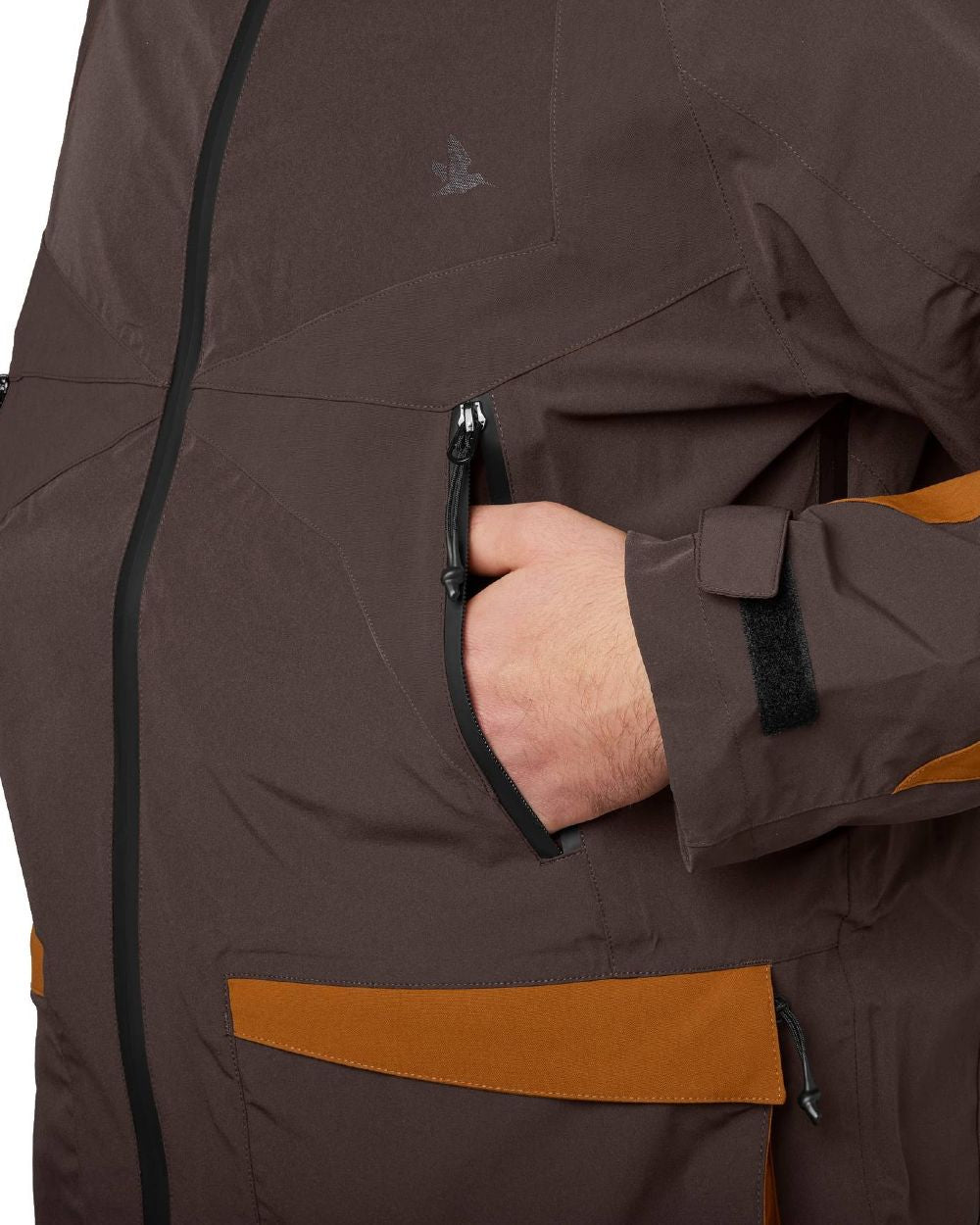 Dark Brown Coloured Seeland Dog Active Jacket on white background #colour_dark-brown