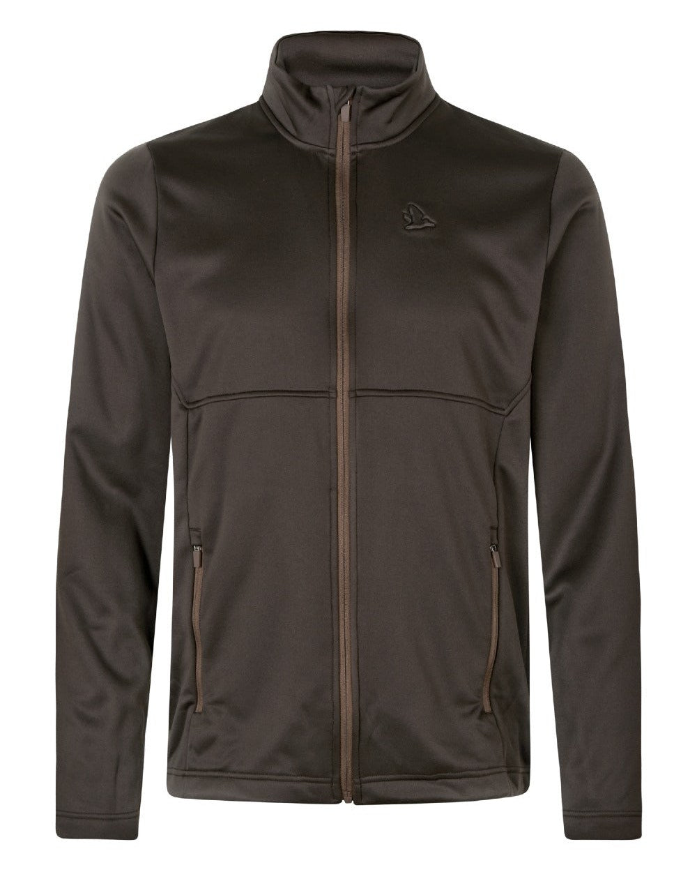 Dark Brown Coloured Seeland Elliot Fleece on white background #colour_dark-brown