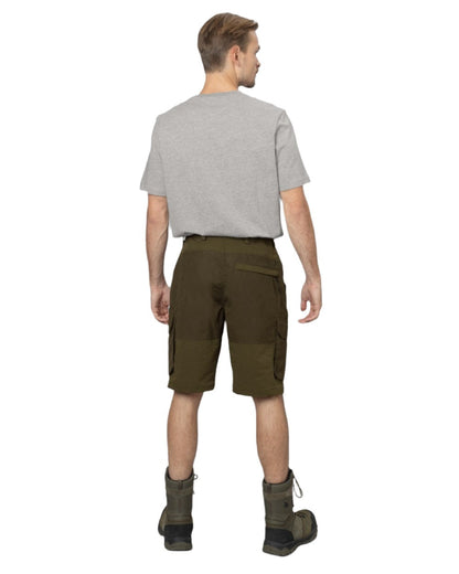 Light Pine Grizzly Brown Coloured Seeland Elm Shorts on white background #colour_light-pine-grizzly-brown