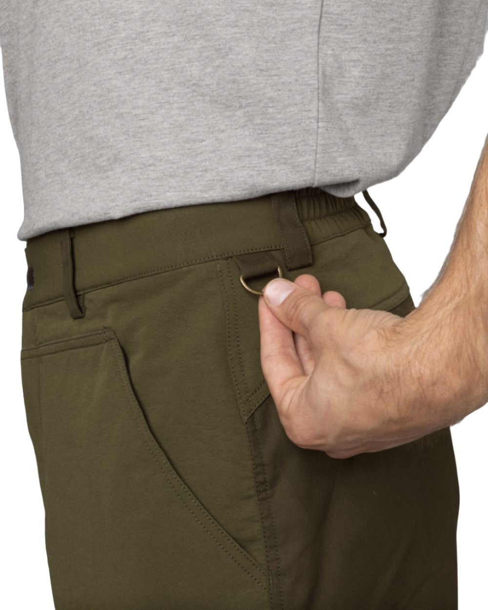 Light Pine Grizzly Brown Coloured Seeland Elm Shorts on white background #colour_light-pine-grizzly-brown