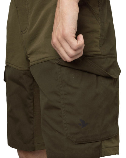 Light Pine Grizzly Brown Coloured Seeland Elm Shorts on white background #colour_light-pine-grizzly-brown