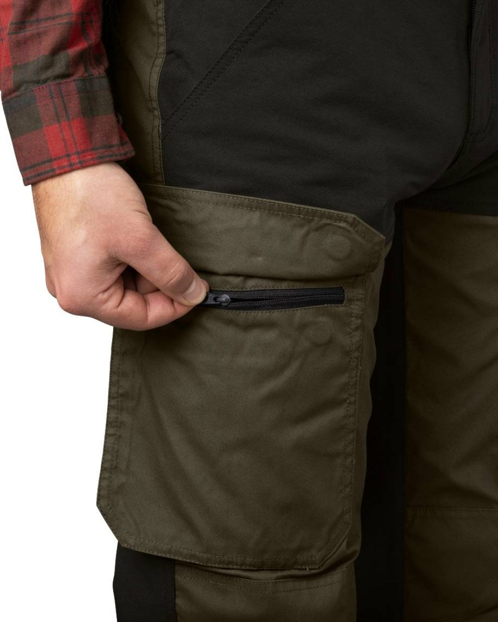 Grizzly Brown Meteorite Coloured Seeland Elm Trousers on white background #colour_grizzly-brown-meteorite