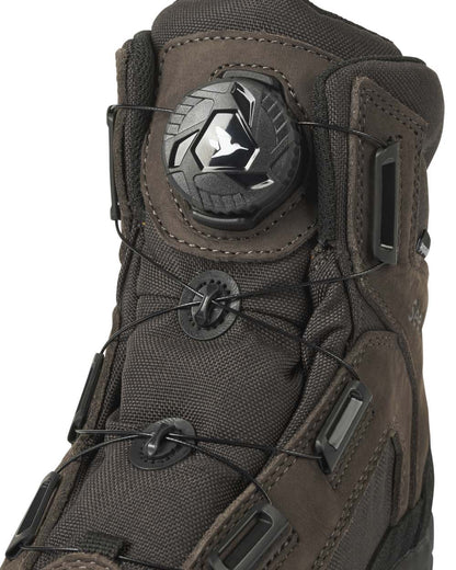 Dark Brown coloured Seeland Enduro Dial Aya Boots on white background #colour_dark-brown