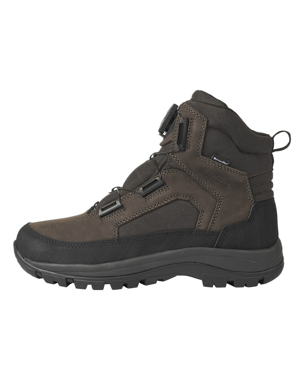 Dark Brown coloured Seeland Enduro Dial Mid Boots on white background #colour_dark-brown