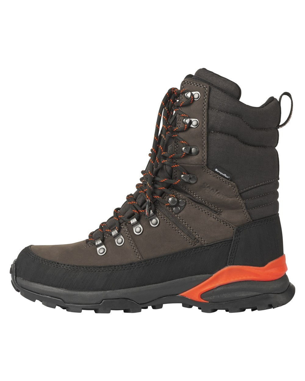 Dark Brown coloured Seeland Enduro Tracker High Boots on white background #colour_dark-brown