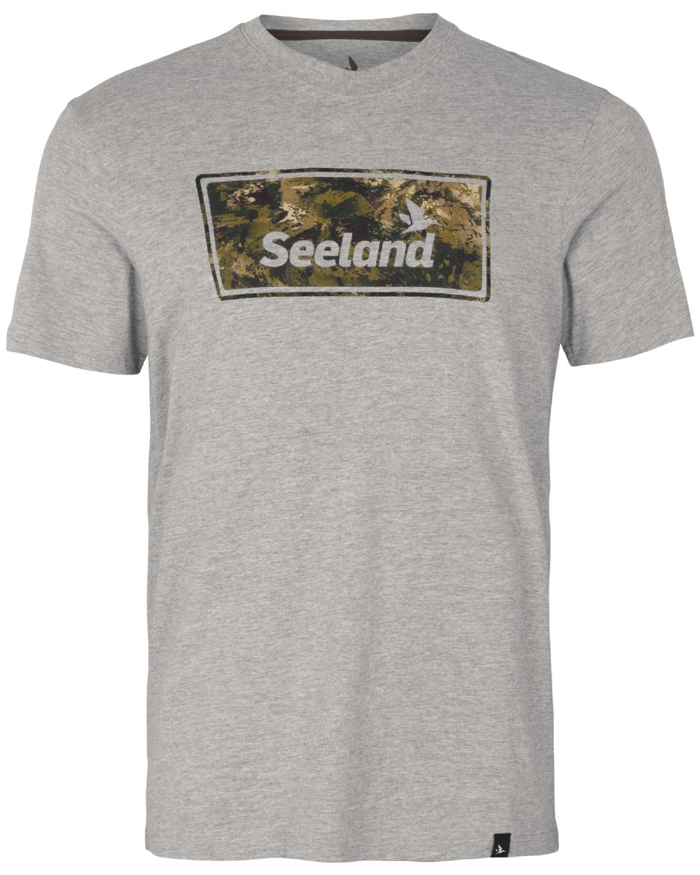 Dark Grey Melange Coloured Seeland Falcon T-Shirt on white background #colour_dark-grey-melange