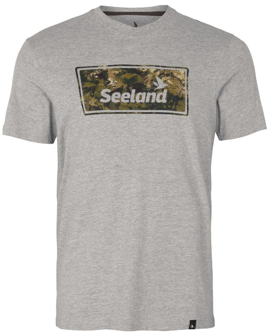 Dark Grey Melange Coloured Seeland Falcon T-Shirt on white background #colour_dark-grey-melange