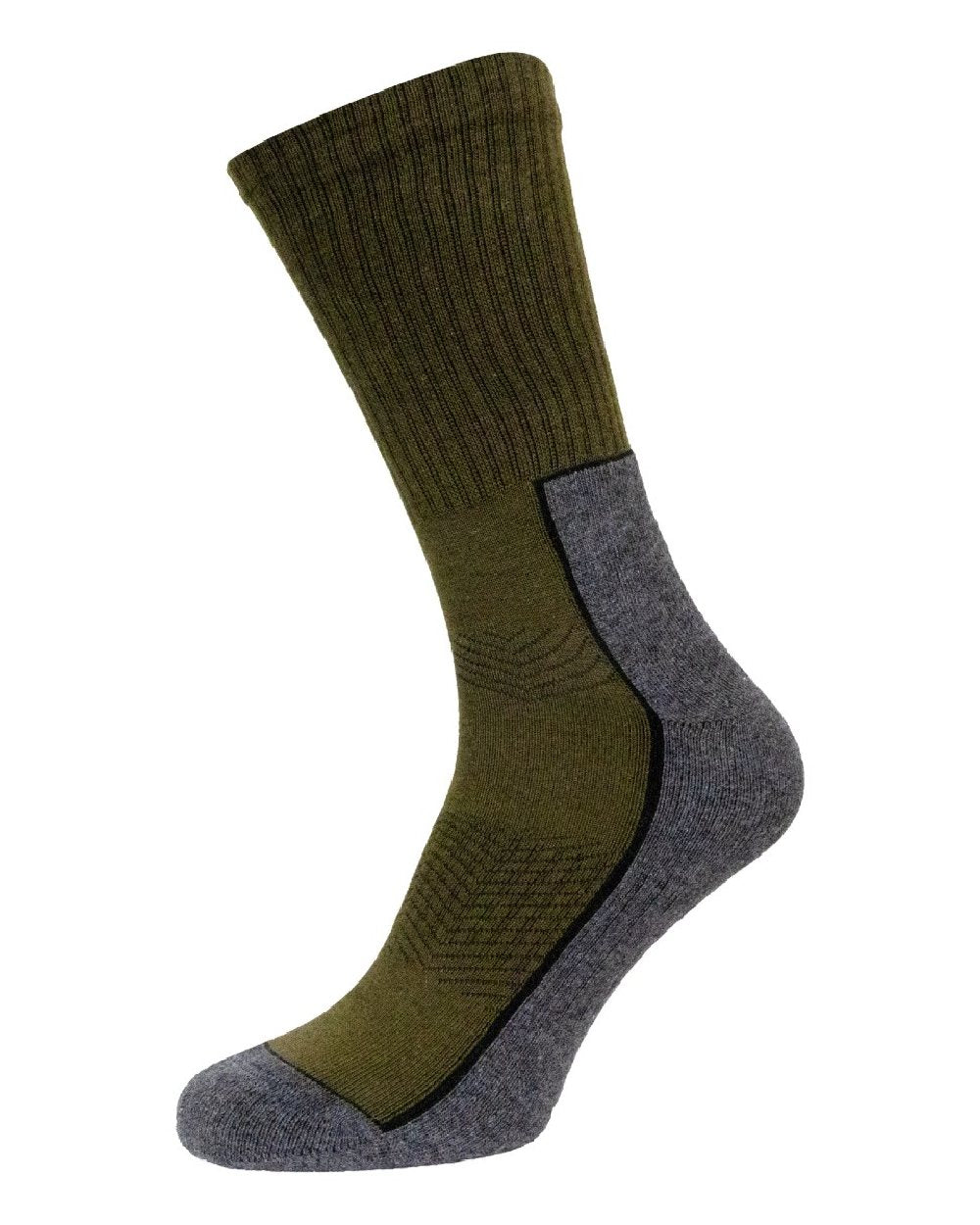 Pine Green Dark Grey Coloured Seeland Field Sock Triple Pack on White Background
#colour_pine-green-dark-grey