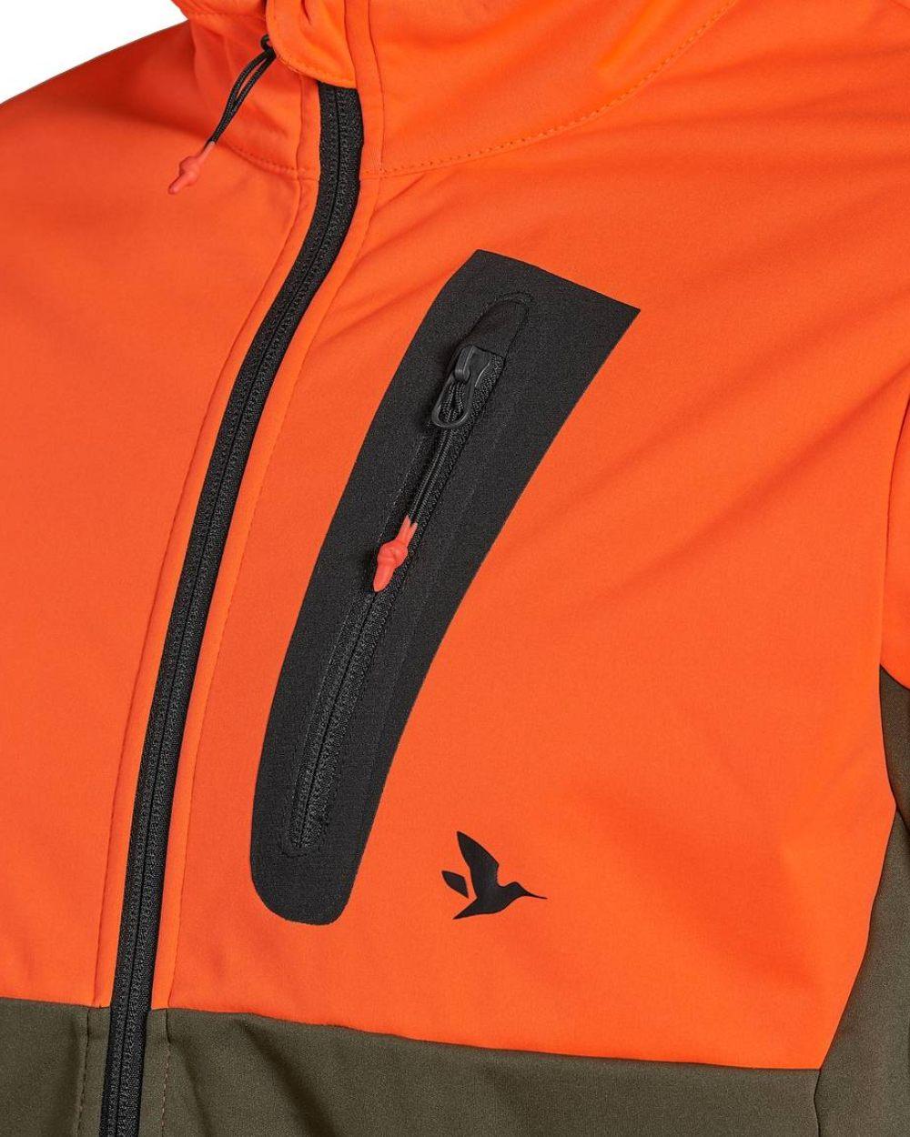 Hi-Vis Orange Coloured Seeland Force Advanced Softshell Jacket on white background #colour_hi-vis-orange