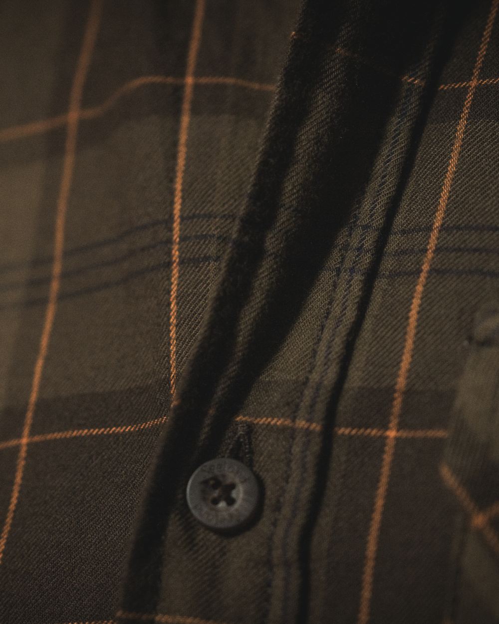 Pine Green Dark Navy Check Coloured Seeland Glen Flannel Shirt On A Outdoor Background #colour_pine-green-dark-navy-check