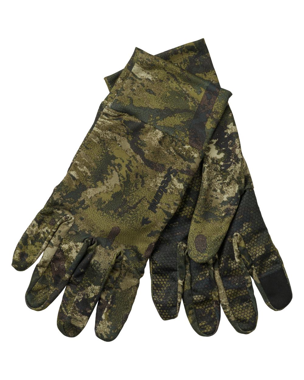 InVis MPC Green coloured Seeland Grip Camo Gloves on white background #colour_invis-mpc-green
