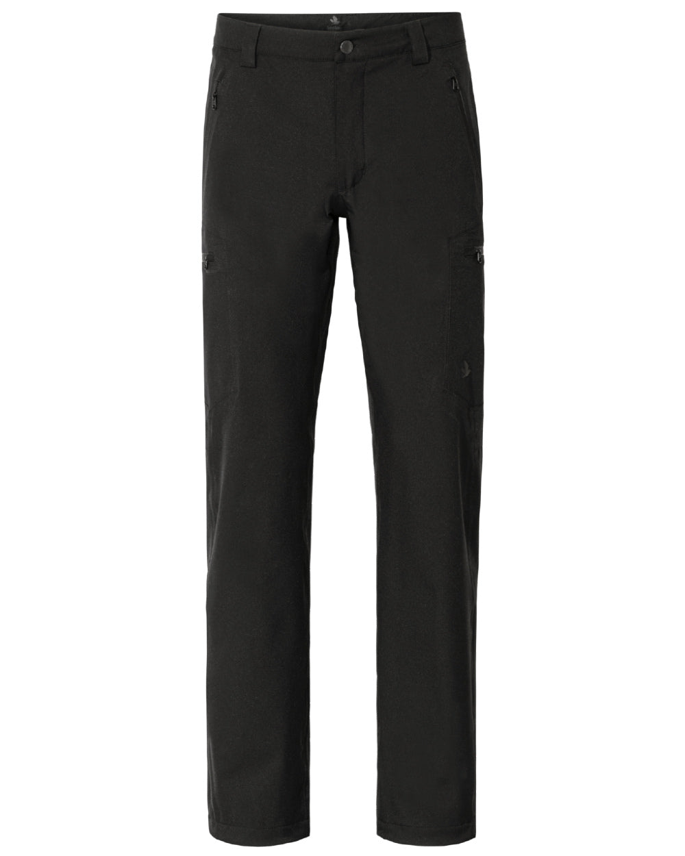 Black Coloured Seeland Hawker Light Explore Trousers on white background #colour_black