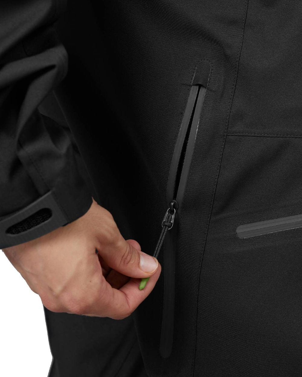 Black Coloured Seeland Hawker Light Explore Trousers on white background #colour_black