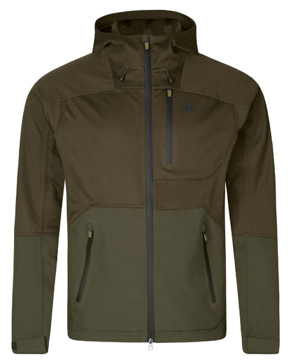 Pine Green Coloured Seeland Hawker Shell II Jacket on white background #colour_pine-green