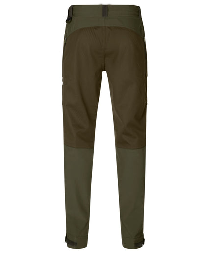 Pine Green Coloured Seeland Hawker Shell II Waterproof Trousers on white background #colour_pine-green