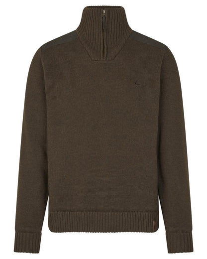 Dark Brown Coloured Seeland Haze Windbreaker Knit On A White Background #colour_dark-brown