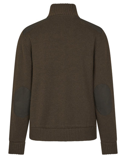 Dark Brown Coloured Seeland Haze Windbreaker Knit On A White Background #colour_dark-brown