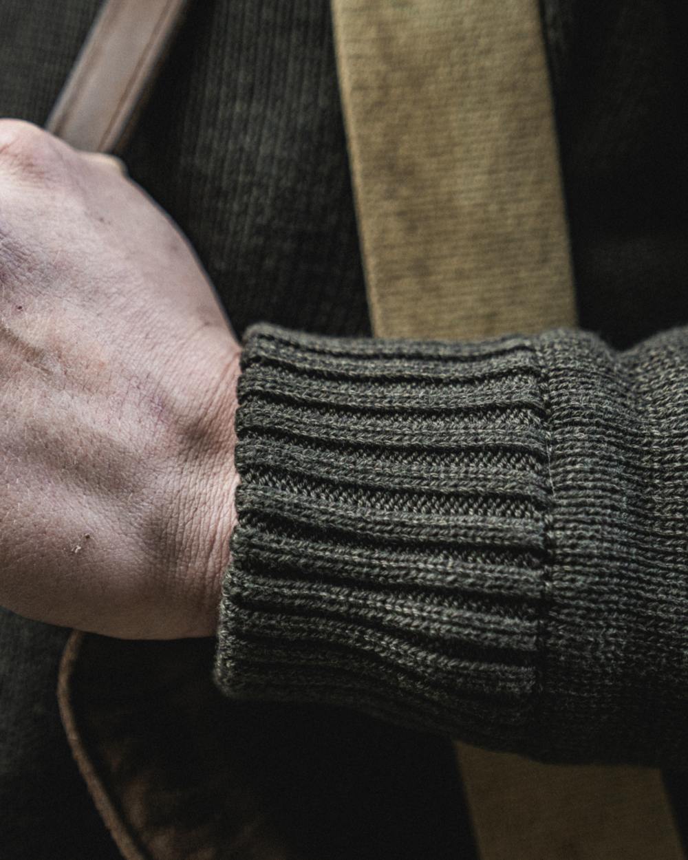 Dark Brown Coloured Seeland Haze Windbreaker Knit On A blurry Background #colour_dark-brown
