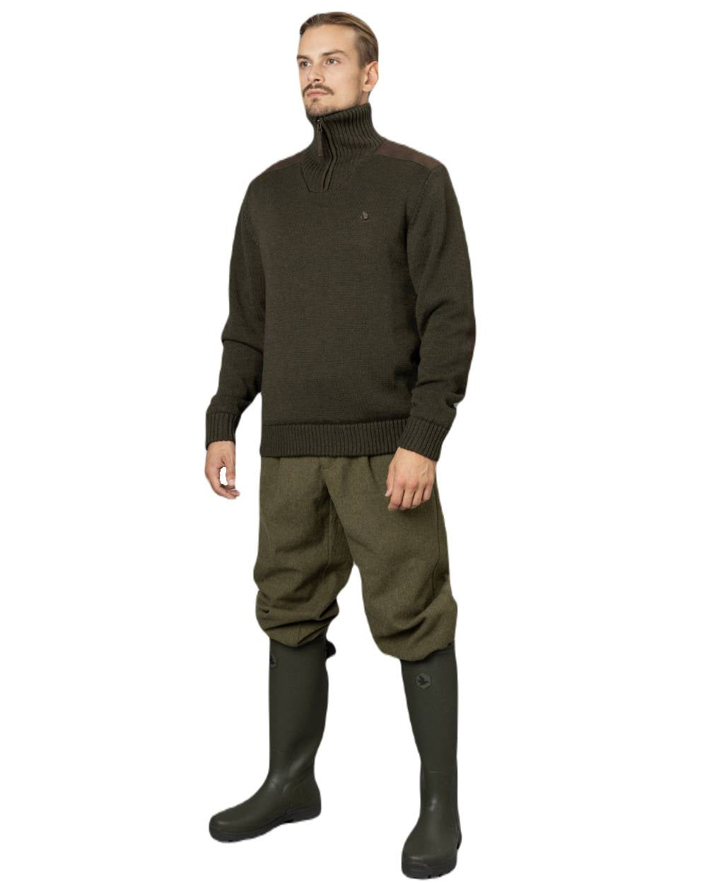 Grizzly Brown Coloured Seeland Haze Windbreaker Knit On A White Background #colour_grizzly-brown