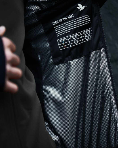 Black Coloured Seeland Heat Quilted Waistcoat on White background #colour_black