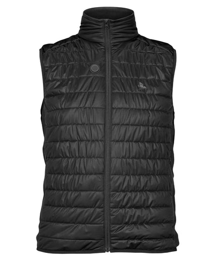 Black Coloured Seeland Heat Quilted Waistcoat on White background #colour_black