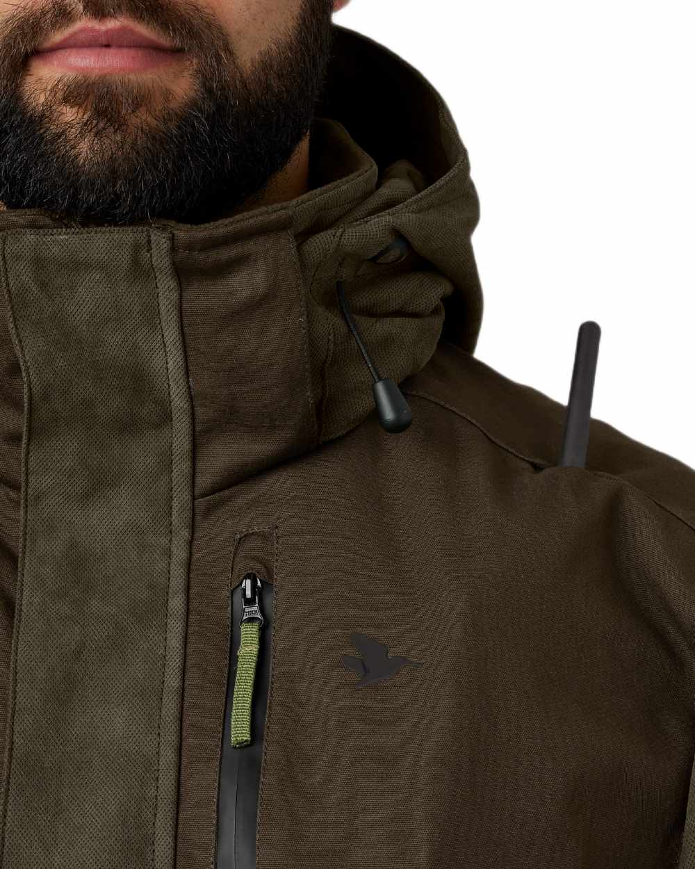 Grizzly Brown Coloured Seeland Helt II Waterproof Jacket on White background #colour_grizzly-brown