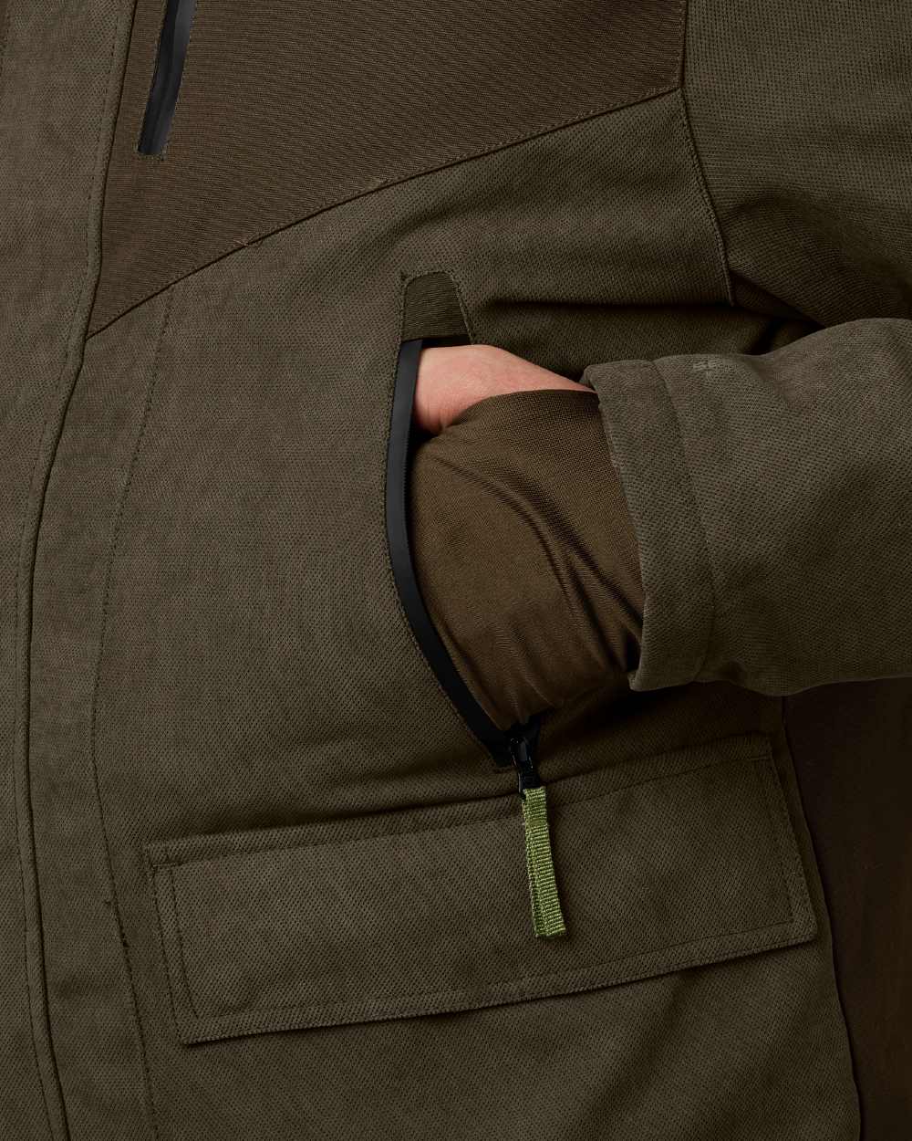 Grizzly Brown Coloured Seeland Helt II Waterproof Jacket on White background #colour_grizzly-brown