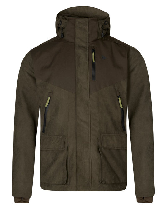 Grizzly Brown Coloured Seeland Helt II Waterproof Jacket on White background #colour_grizzly-brown