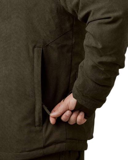 Grizzly Brown Coloured Seeland Helt II Waterproof Jacket on White background #colour_grizzly-brown