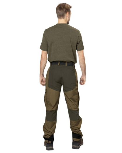 Military Olive Pine Green Coloured Seeland Hemlock Trousers on white background #colour_military-olive-pine-green