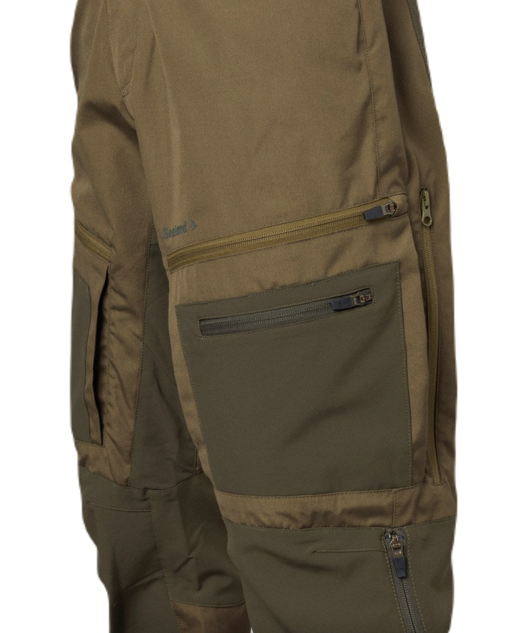 Military Olive Pine Green Coloured Seeland Hemlock Trousers on white background #colour_military-olive-pine-green