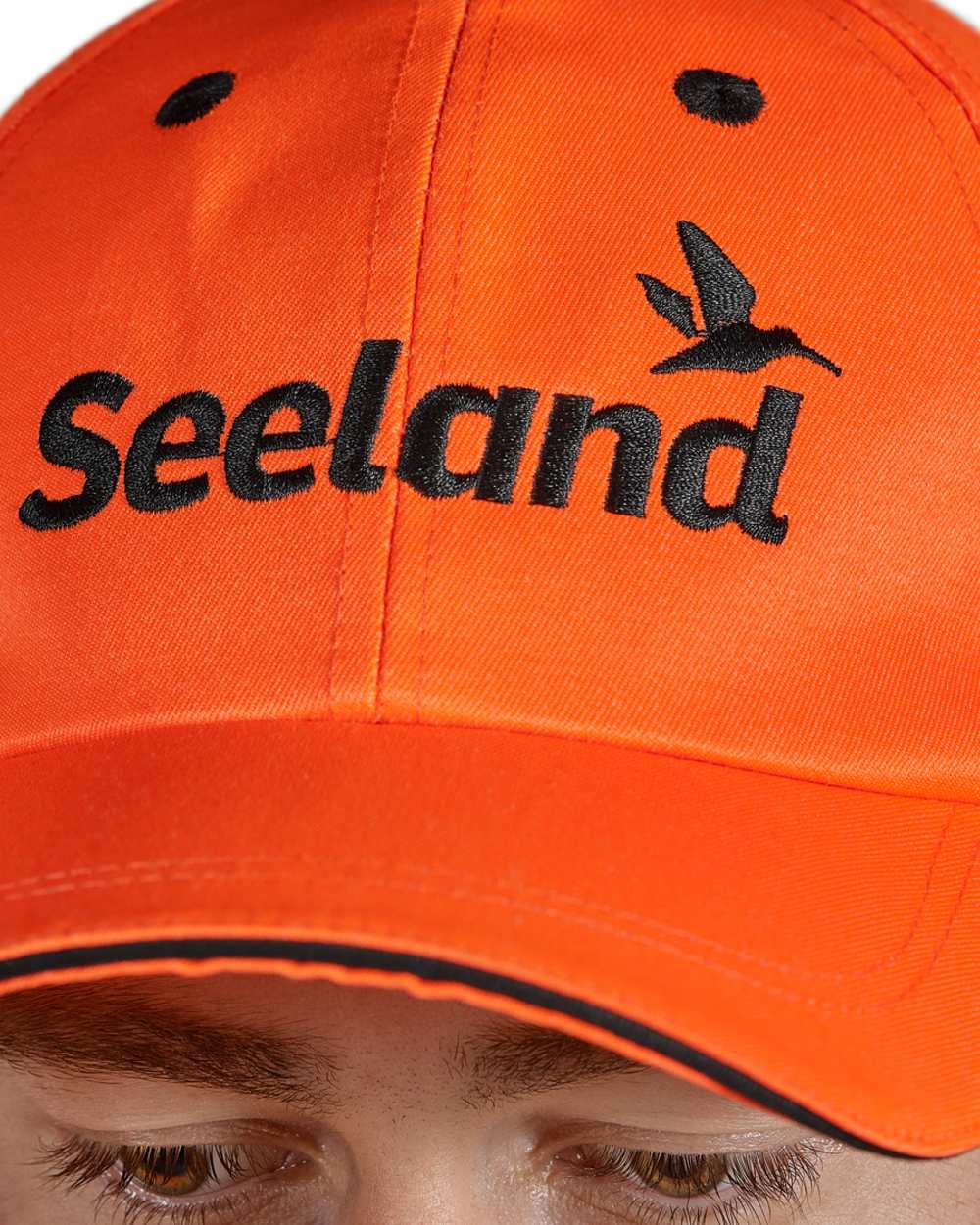 Hi-Vis Orange coloured Seeland Hi-Vis Cap on white background #colour_hi-vis-orange