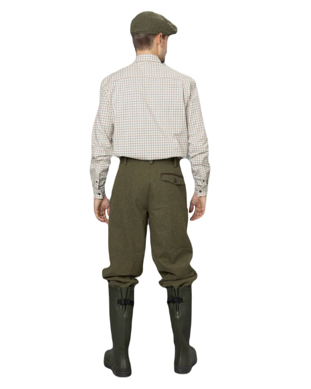 Moss Green Coloured Seeland Hillside Breeks on white background #colour_moss-green