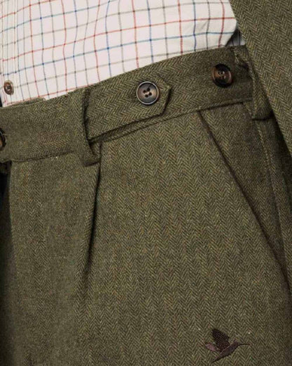 Moss Green Coloured Seeland Hillside Breeks on white background #colour_moss-green