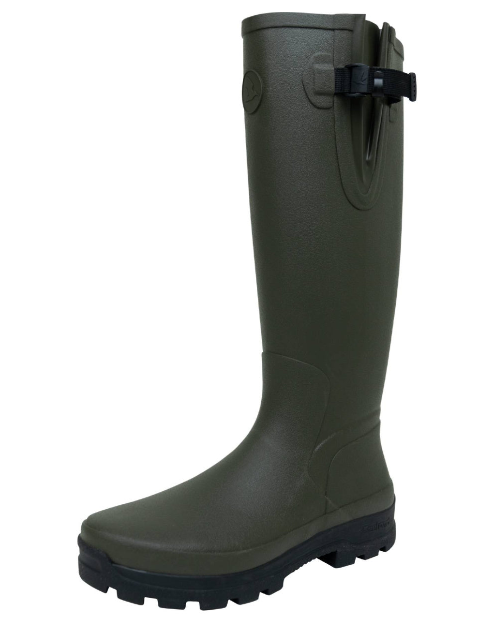 Pine Green Coloured Seeland Hillside Enforced Wellingtons on white background #colour_pine-green