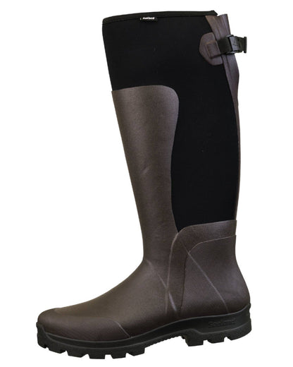 Dark Brown Coloured Seeland Hillside Flex Wellingtons on white background #colour_dark-brown