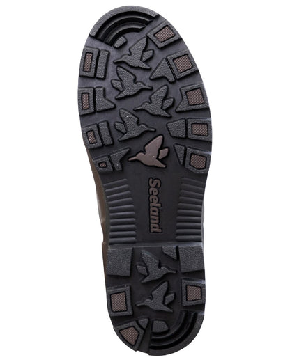 Dark Brown Coloured Seeland Hillside Flex Wellingtons on white background #colour_dark-brown