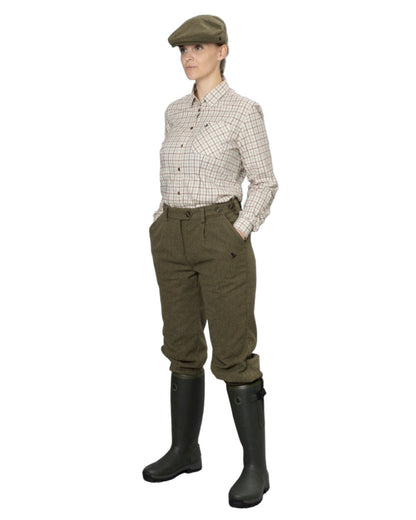 Moss Green Coloured Seeland Hillside Harriet Breeks on white background #colour_moss-green