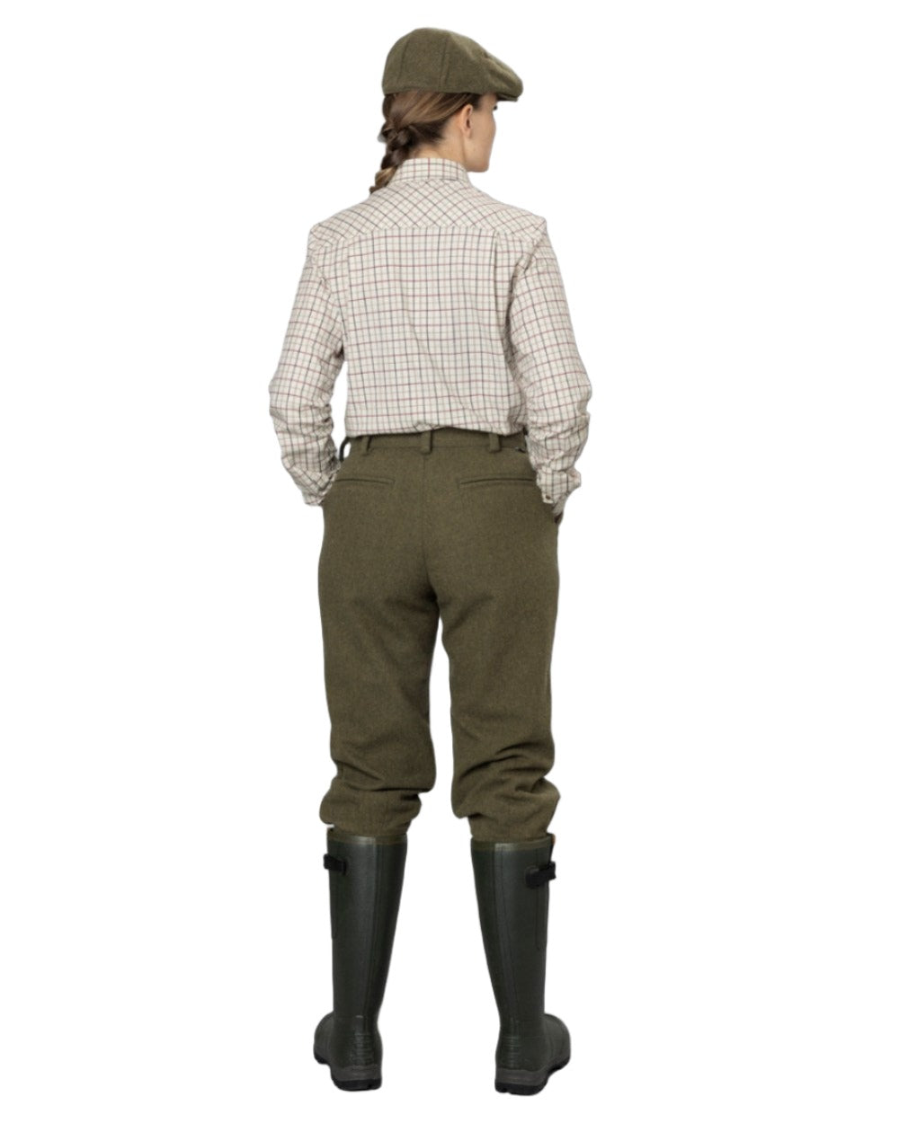 Moss Green Coloured Seeland Hillside Harriet Breeks on white background #colour_moss-green